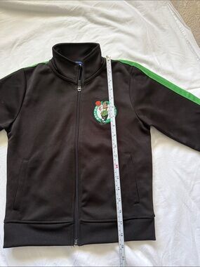NBA Black Jacket with Green Stripe and Boston Celtics Logo